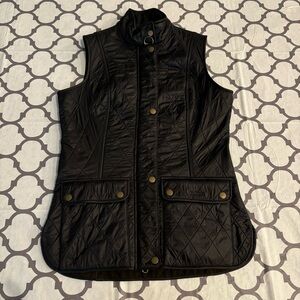 Barbour Wray Gilet Quilted Vest Fleece Lined Black Women’s Size US4 UK8